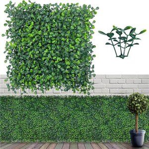 Artificial Grass Wall Panel Backdrop,10" X 10" 12P(8.4 sqft) UV-Anti Greenery